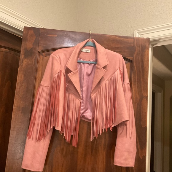 Pink Fringe Jacket by saints and hearts - Picture 2 of 8